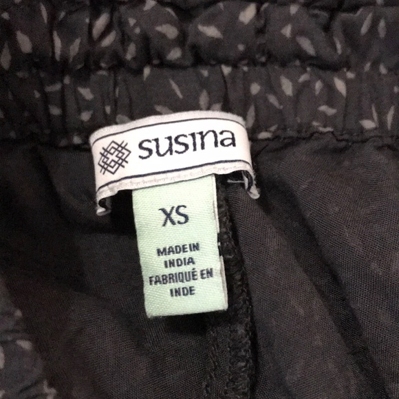 Susina Gray Dainty Floral Rayon Sleep Lounge Pants - Picture 7 of 7